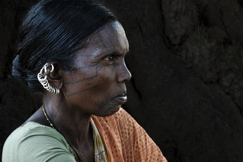Contemplative Tribal Portrait by Elena Molina — canvas wall art