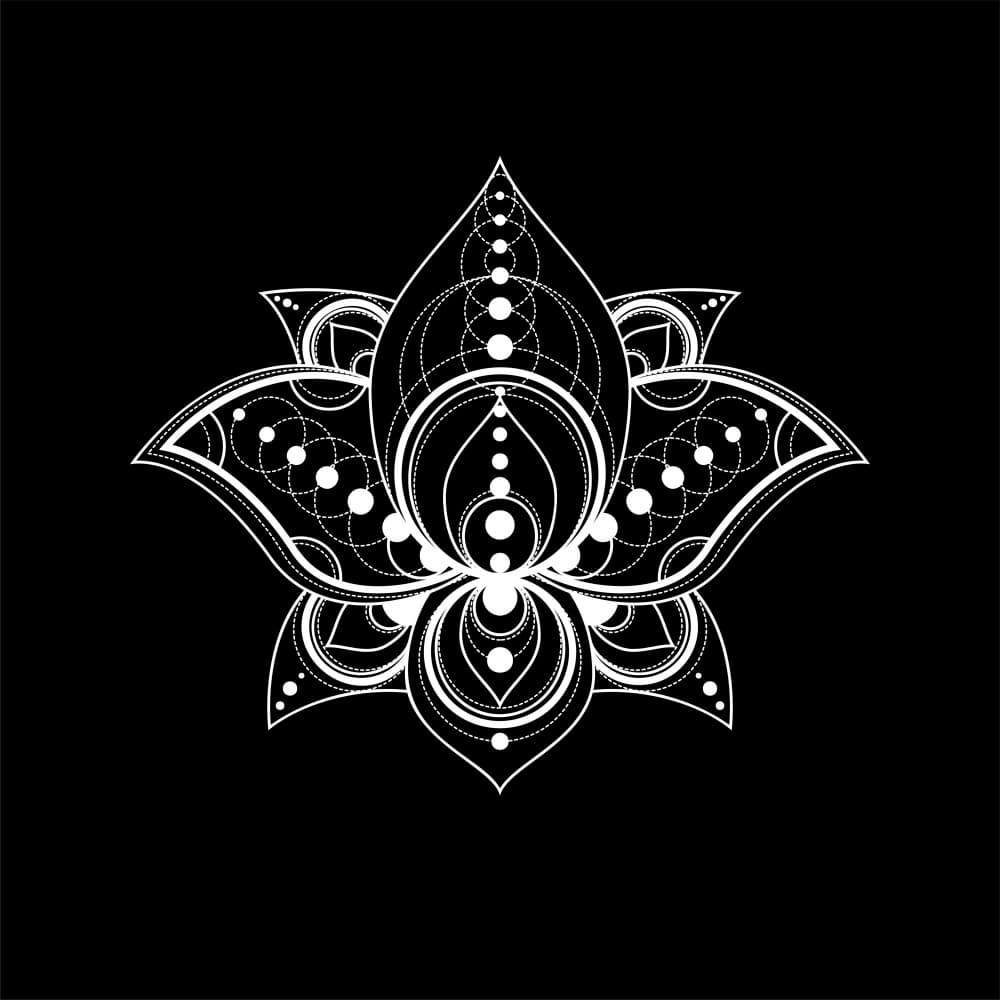 Spiritual Geometric Lotus by Marika Barsrsind — canvas wall art
