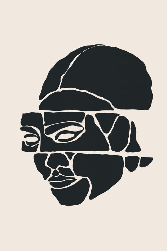 Abstract Faces Set #1 by jay stanley — canvas wall art