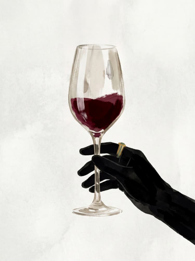 Red Wine Elegance by Andreas Magnusson — canvas wall art