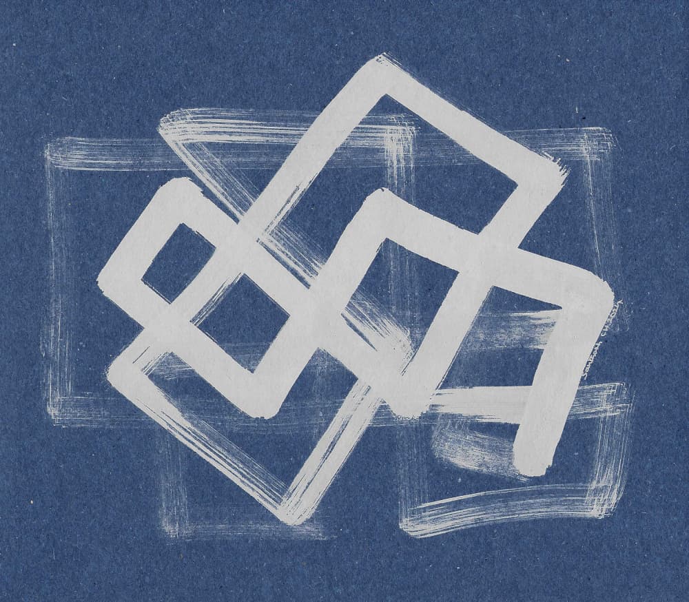 Abstract Blue Geometric Design by Santhosh ch — canvas wall art
