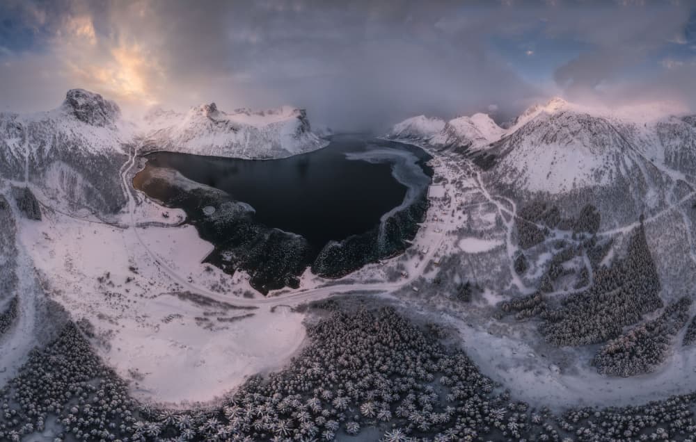 Frozen Mountain Serenity by Carlos Gonzalez — canvas wall art
