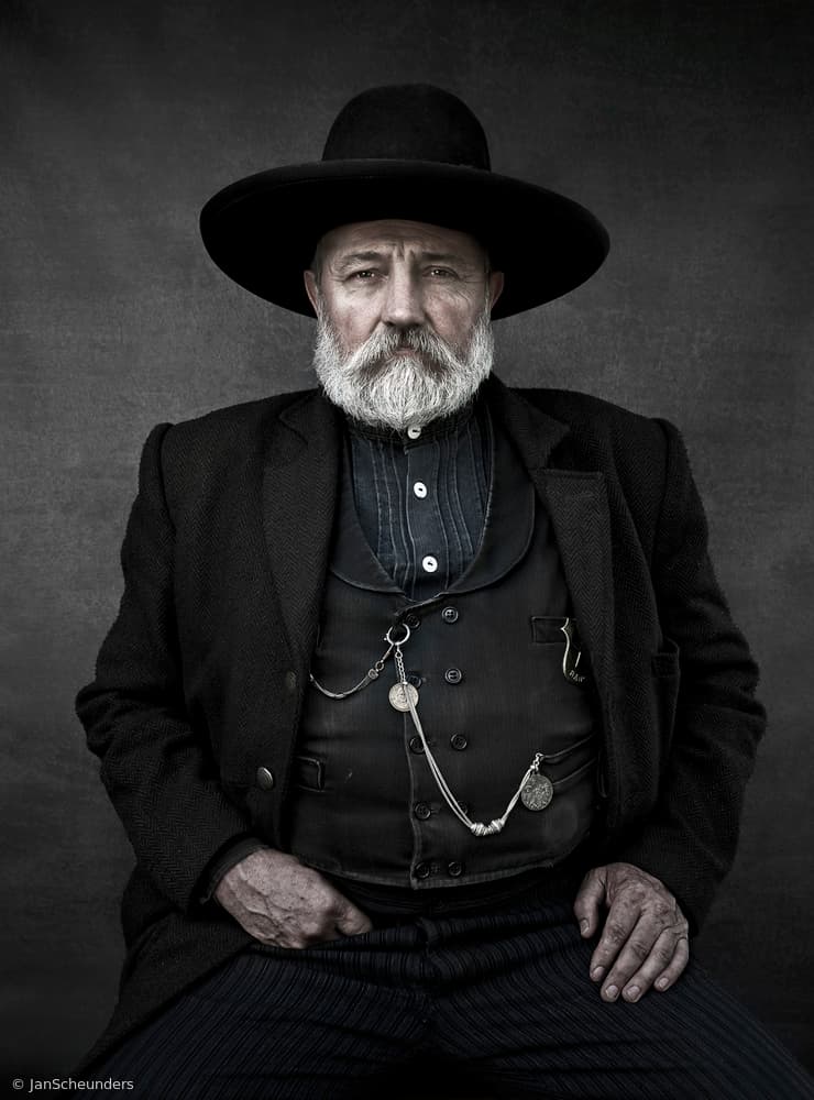 Classic Bearded Gentleman by Jan Scheunders — canvas wall art