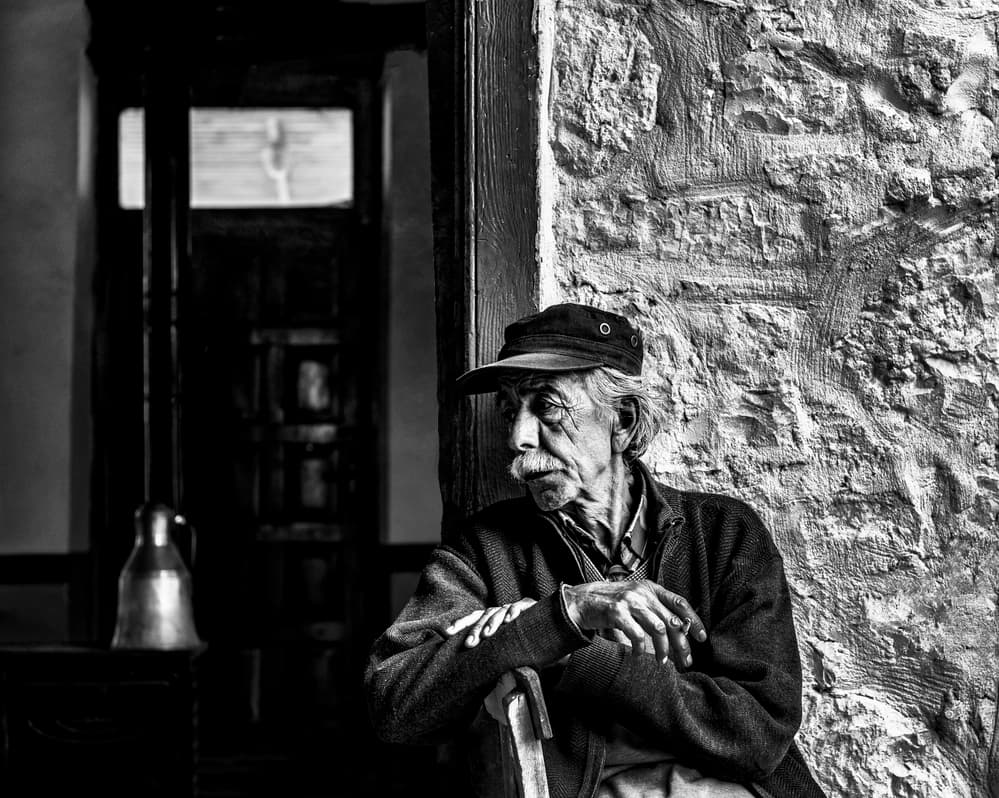 Pensive Old Man by Ömer Ates Kızıltug — canvas wall art