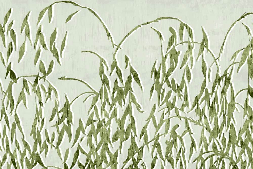 Serene Green Leaves by casa cartissi — canvas wall art