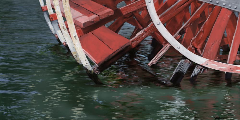 Retired Paddle Wheel by Duane A. Brown — canvas wall art