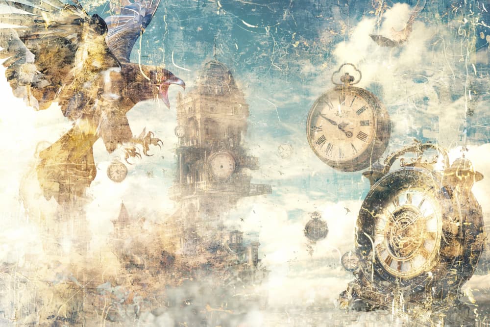Flying Eagle Steampunk Fantasy by Rafal Kulik — canvas wall art