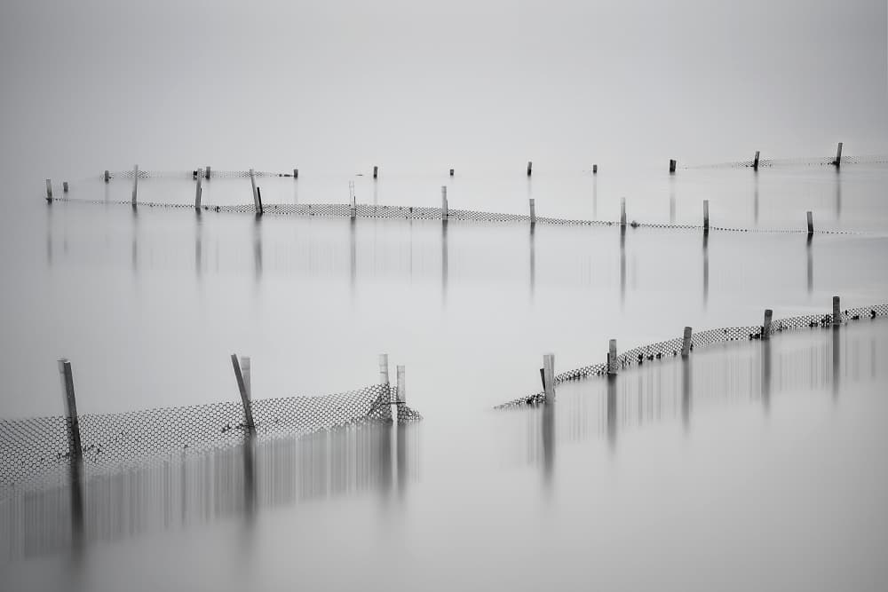 Calm Water Fishing Nets by MingLun Tsai (蔡明倫) — canvas wall art