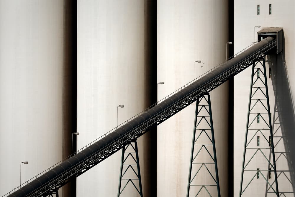 Industrial Silos Conveyor by Hans-Wolfgang Hawerkamp — canvas wall art