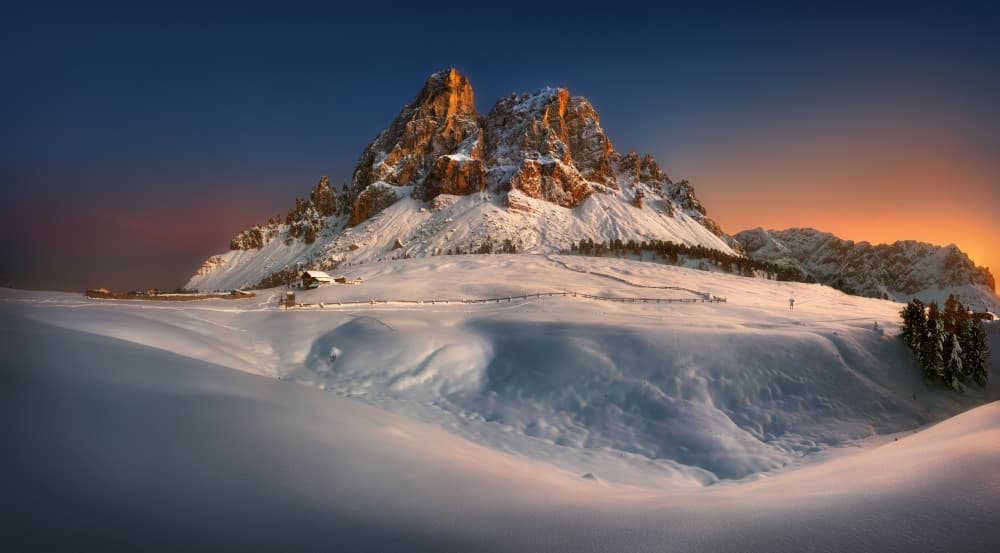 Majestic Dolomites Winter by Krzysztof Browko — canvas wall art