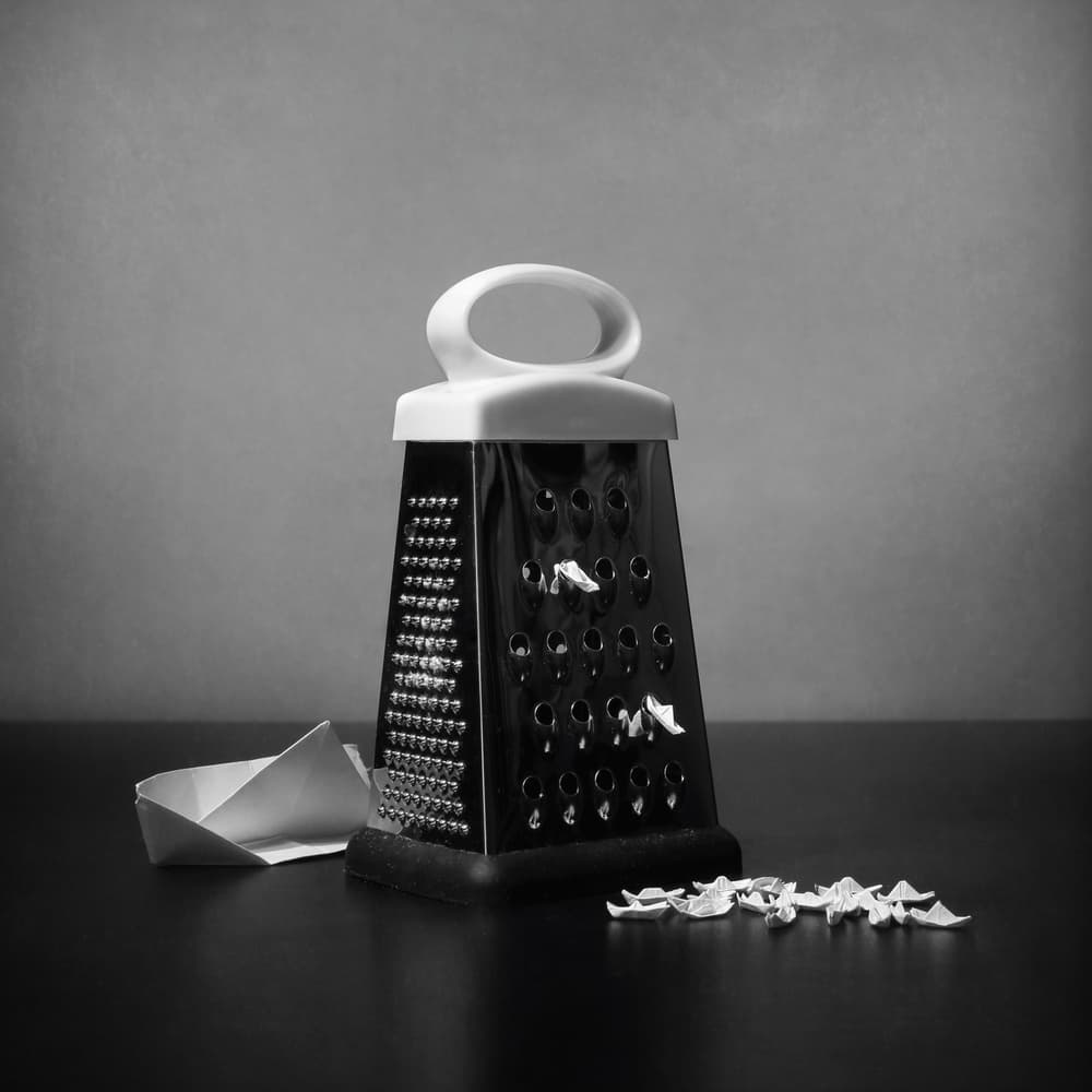 Shredded Paper Grater by Victoria Glinka — canvas wall art