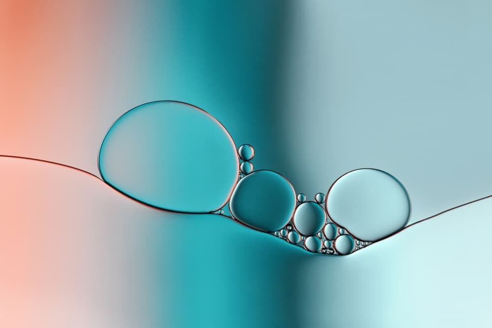 Gradient Liquid Drops by Heidi Westum — canvas wall art