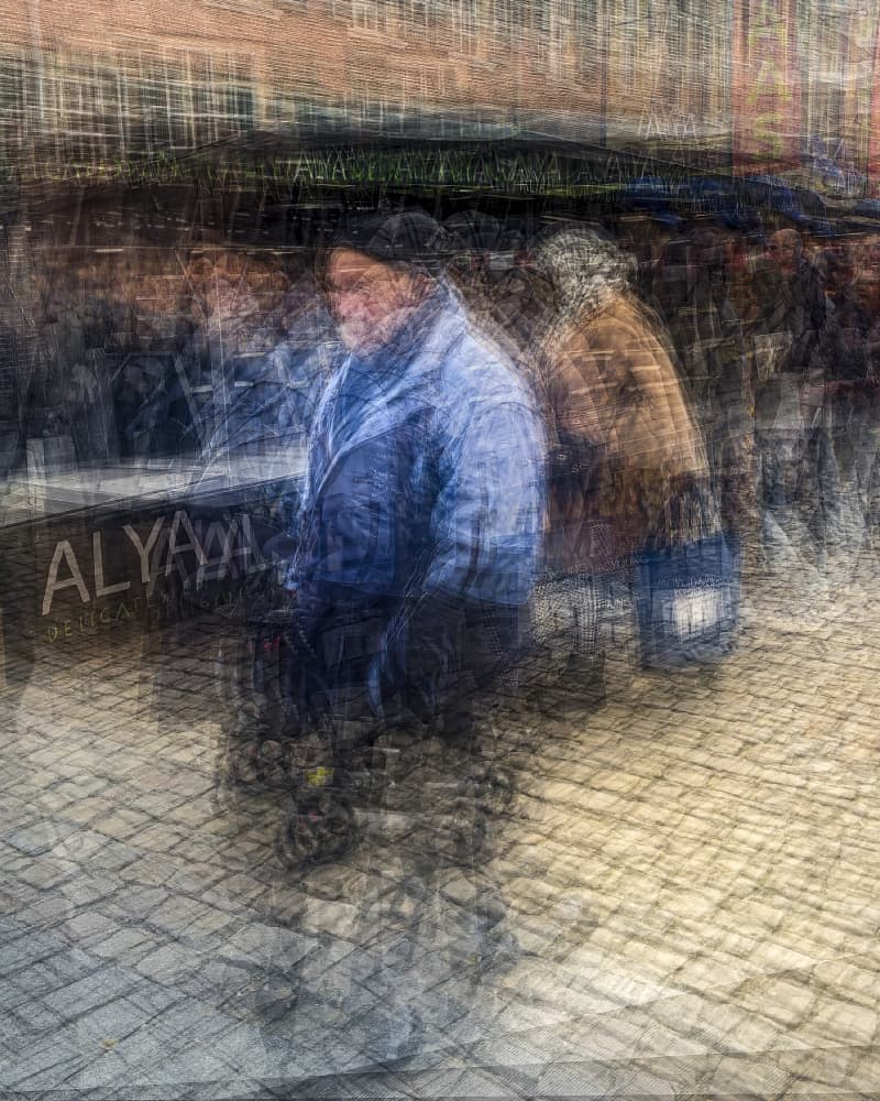 Blurred Urban Figures by Marion Keijzer — canvas wall art