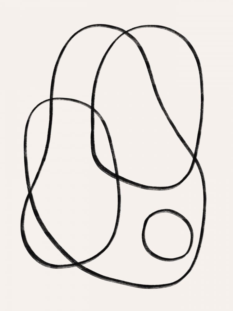 Abstract Flowing Lines by Little Dean — canvas wall art