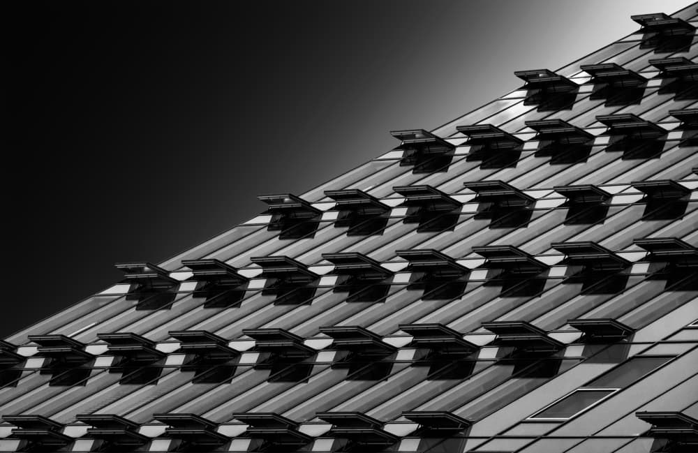Geometric Window Facade by Hans-Wolfgang Hawerkamp — canvas wall art