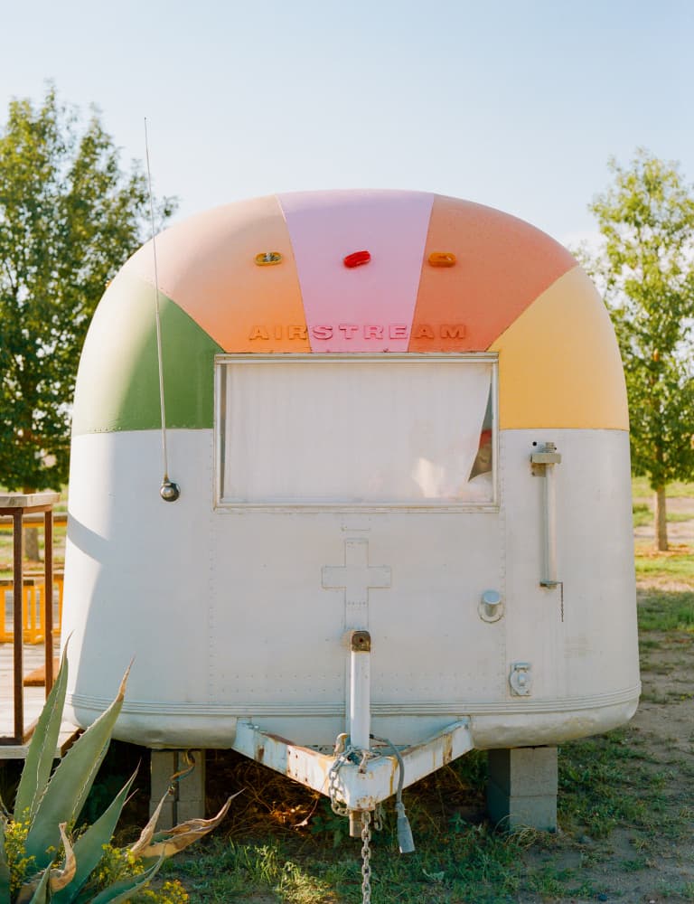 Colorful Vintage Airstream by Bethany Young — canvas wall art