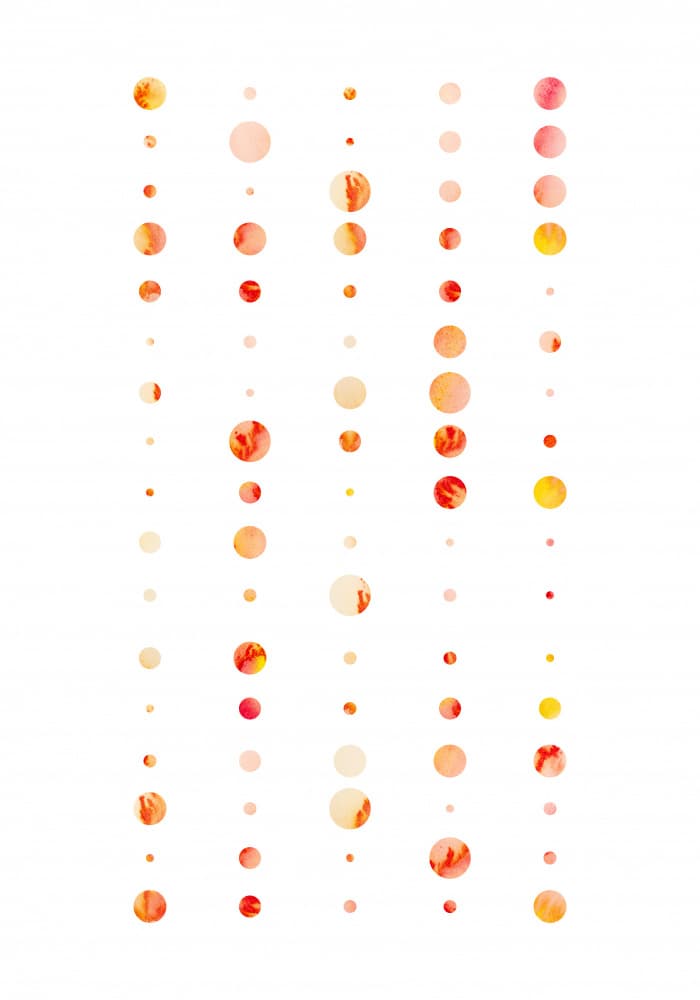 Blush Dot Cascade by Fabiana Silveira — canvas wall art