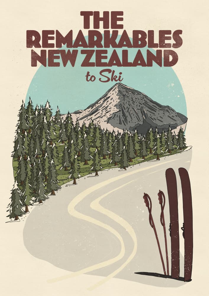 The Remarkables Ski by Nicholas — canvas wall art