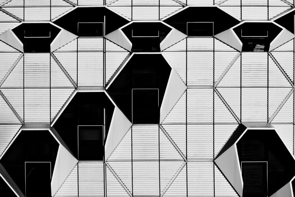 Architectural Hexagons by Mike Kreiten — canvas wall art