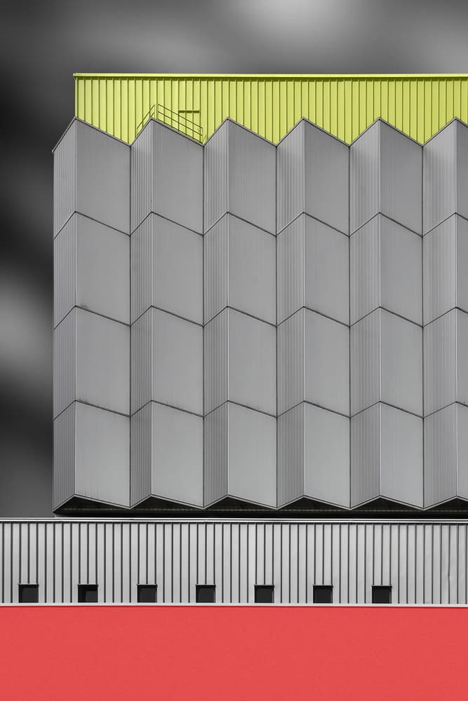 Vibrant Geometric Facade by Rolf Mauer — canvas wall art
