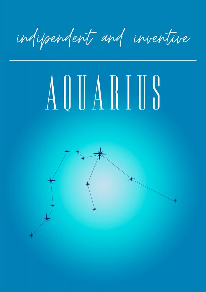 Glowing Aquarius Constellation by Amélie — canvas wall art
