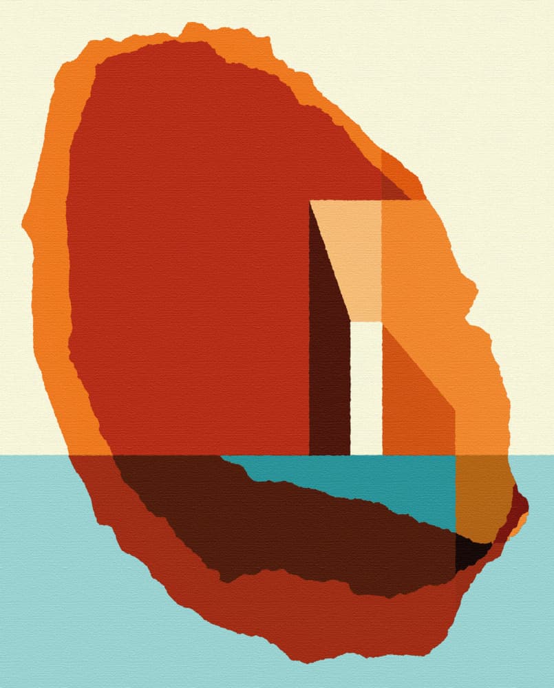 Geometric Island House by Rafa Mateo — canvas wall art