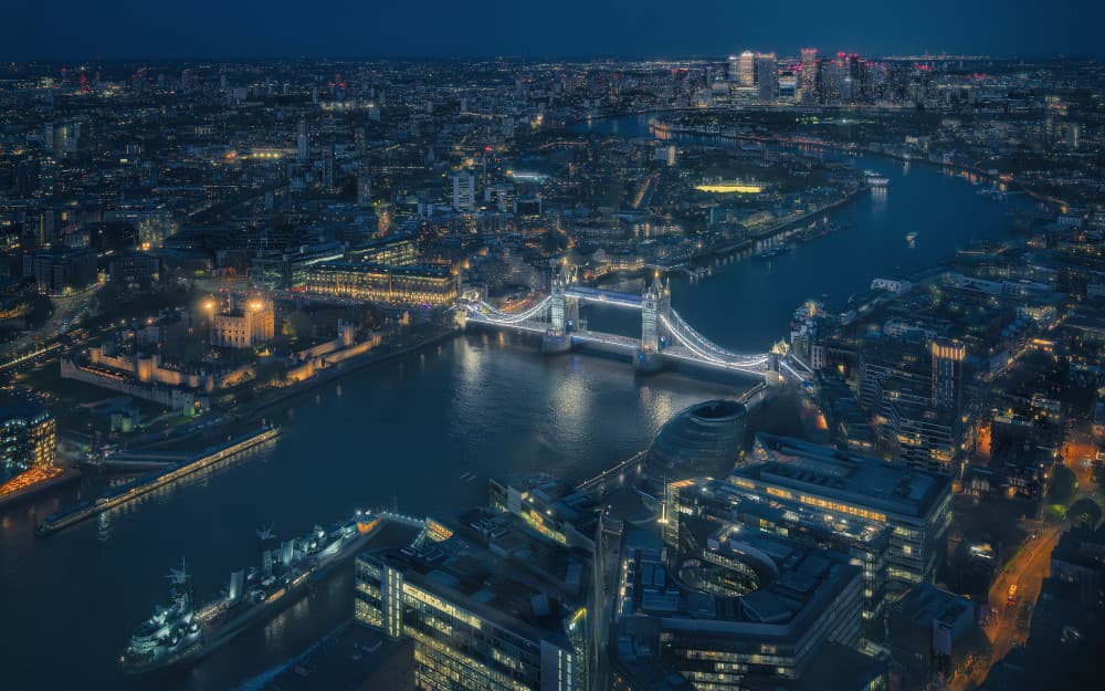 Tower Bridge Night by Enrique Rodriguez de Mingo — canvas wall art