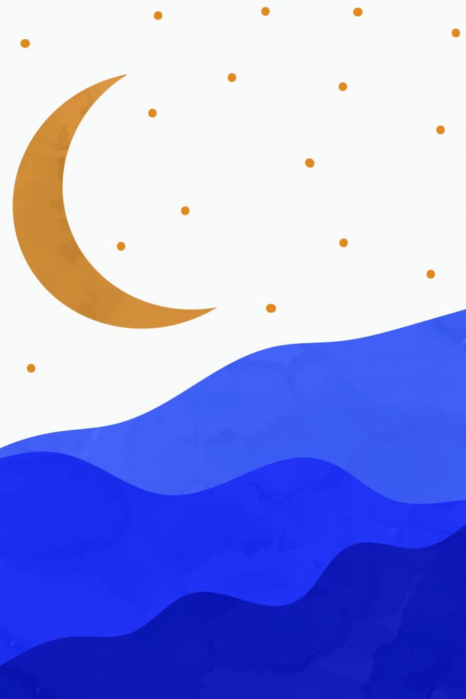 Moonlit Blue Ocean by jay stanley — canvas wall art