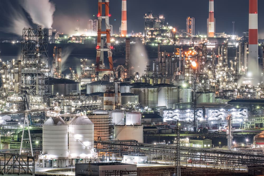 Industrial Night Glow by Kobayashi Tetsurou — canvas wall art