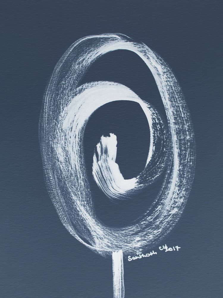 Abstract White Swirl by Santhosh ch — canvas wall art