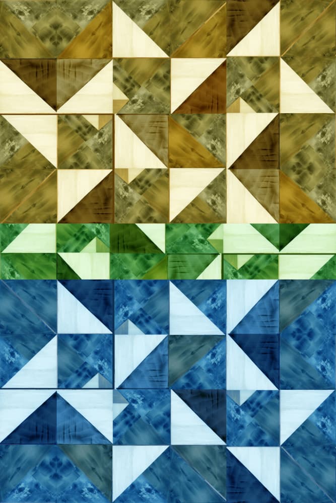 Vibrant Geometric Quilt by cartissi — canvas wall art