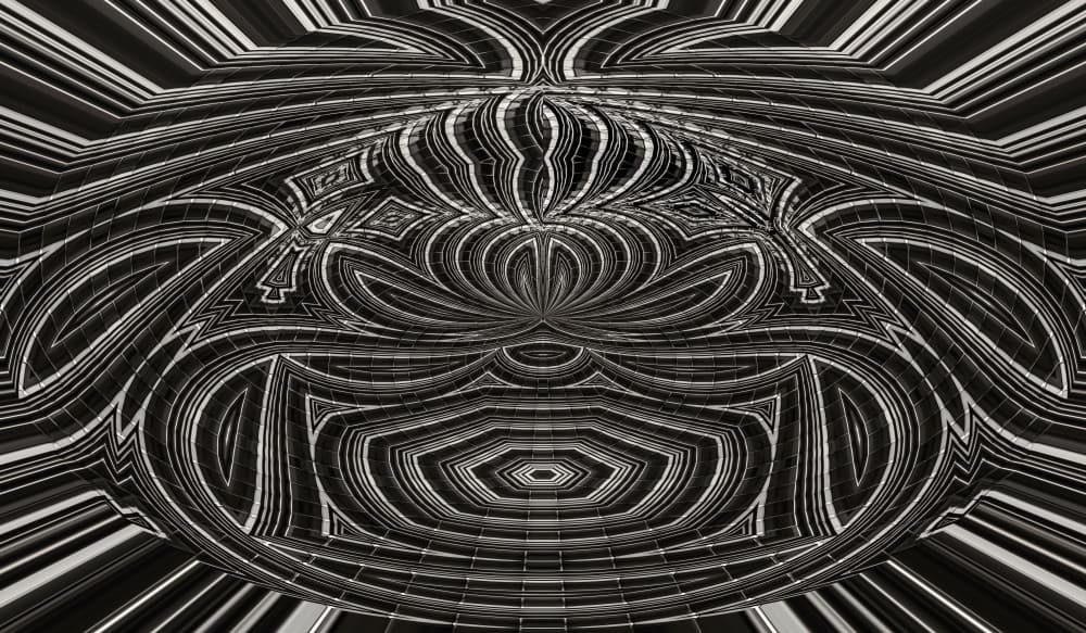 Monochromatic Geometric Flow by Miro Susta — canvas wall art