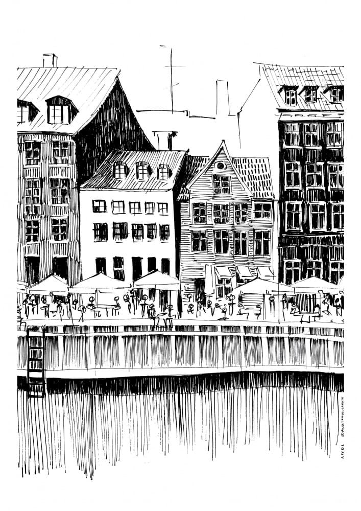 Charming City Canal by Awol Art Alex — canvas wall art