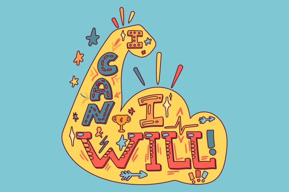 I Can I Will Motivation by Marika Barsrsind — canvas wall art