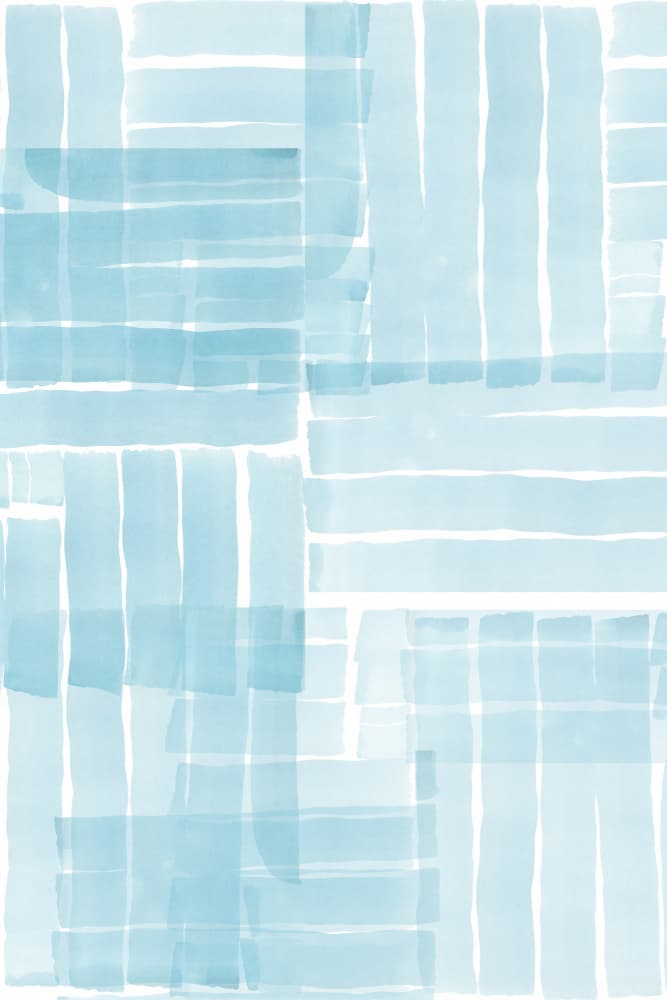 Watercolor Blue Stripes by cartissi — canvas wall art