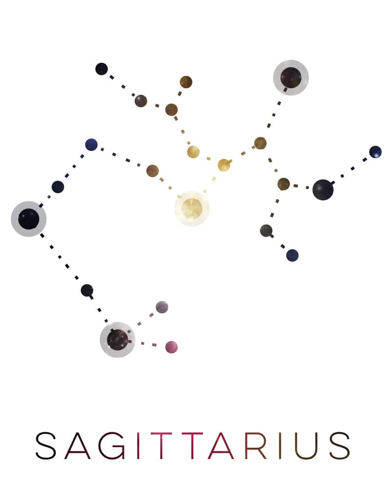 Sagittarius Constellation Stars by Emiliano Deificus — canvas wall art