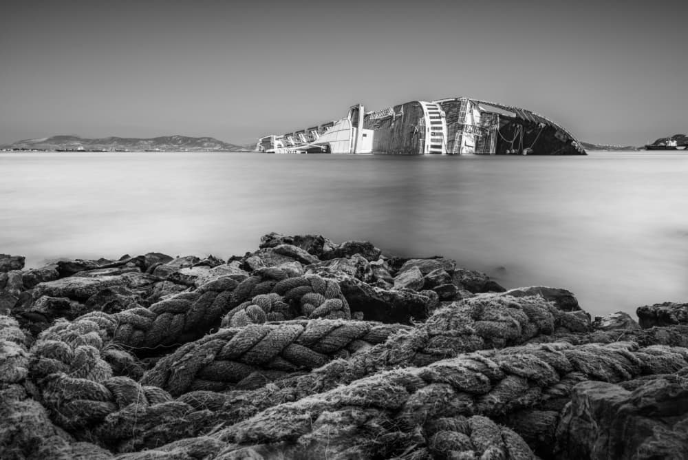 Dramatic Coastal Shipwreck by Manos Pergioudakis — canvas wall art