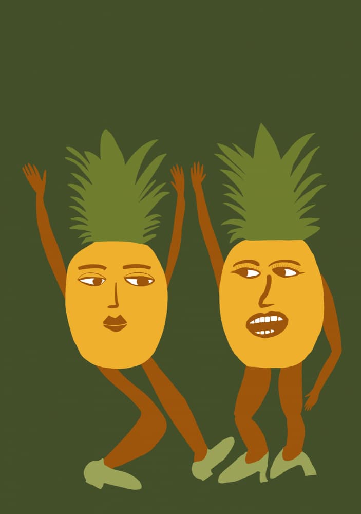 Dancing Pineapples by Sharyn Bursic — canvas wall art