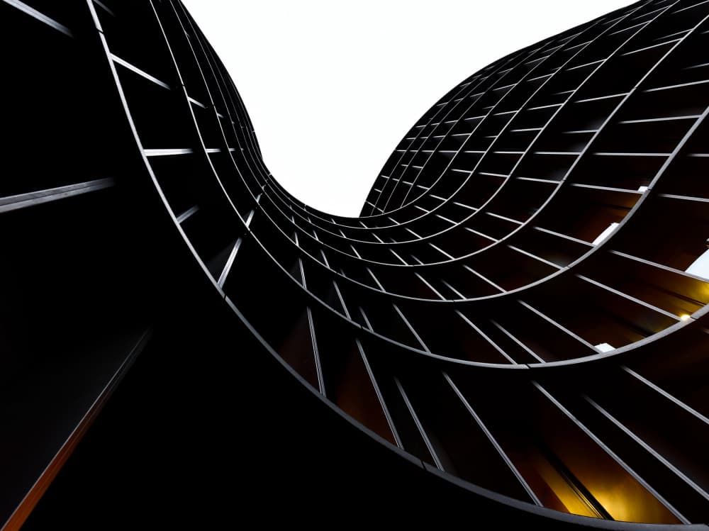 Curving Architectural Grid by Marius Surleac — canvas wall art