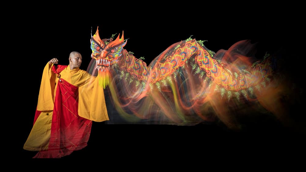 Dynamic Dragon Performance by Antonyus Bunjamin (Abe) — canvas wall art