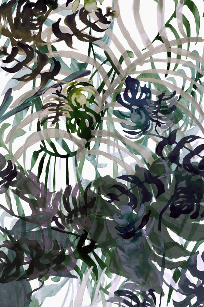 Lush Tropical Greenery by cartissi — canvas wall art