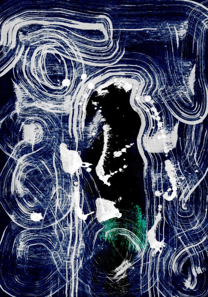 Fluid Dark Abstract by Santhosh ch — canvas wall art