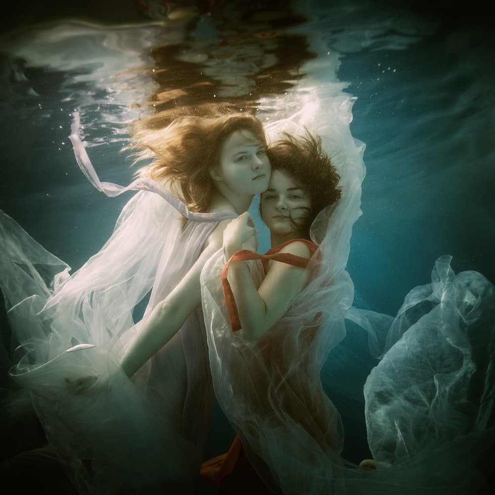 Ethereal Underwater Women by Dmitry Frizel — canvas wall art