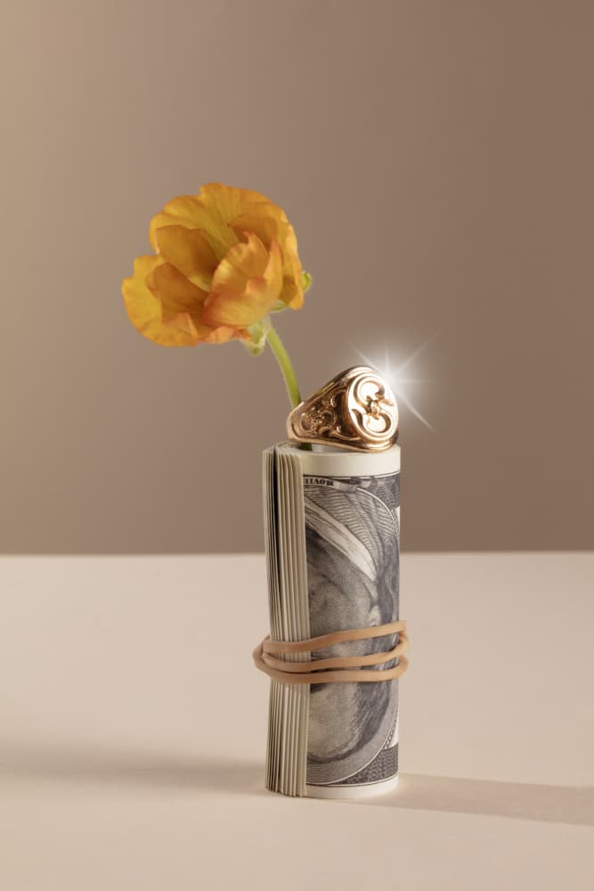 Golden Ring Prosperity by Julia Ramiro — canvas wall art
