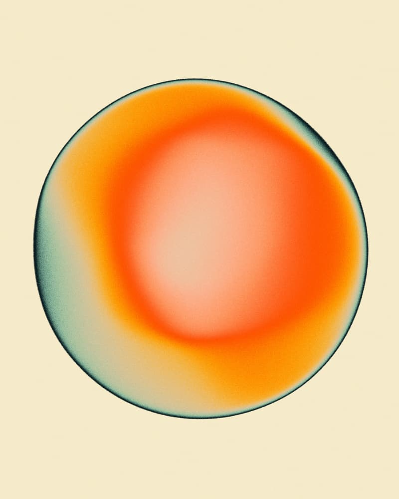 Dreamy Orange Teal Orb by Jazzberry Blue — canvas wall art
