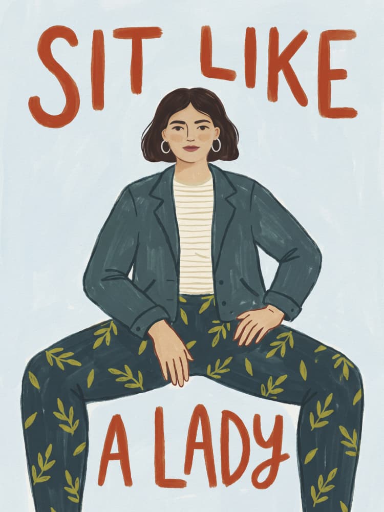 Sit Like A Lady by Andreas Magnusson — canvas wall art