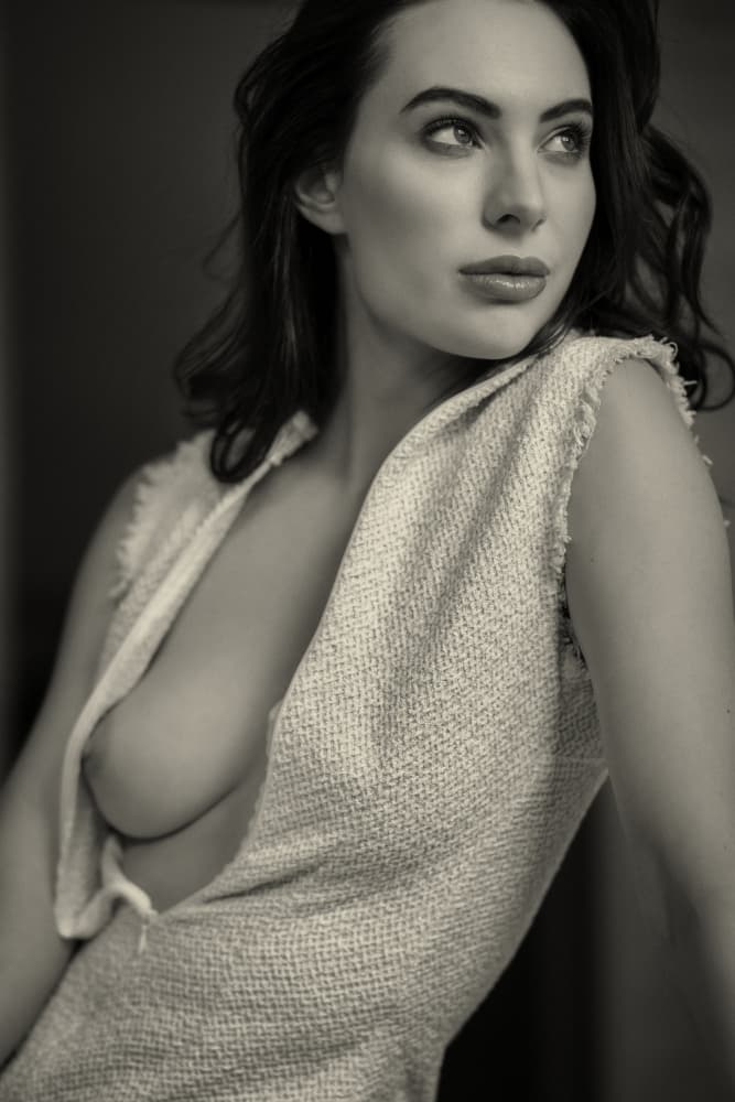 Sensual Bare Portrait by Chris Bos — canvas wall art