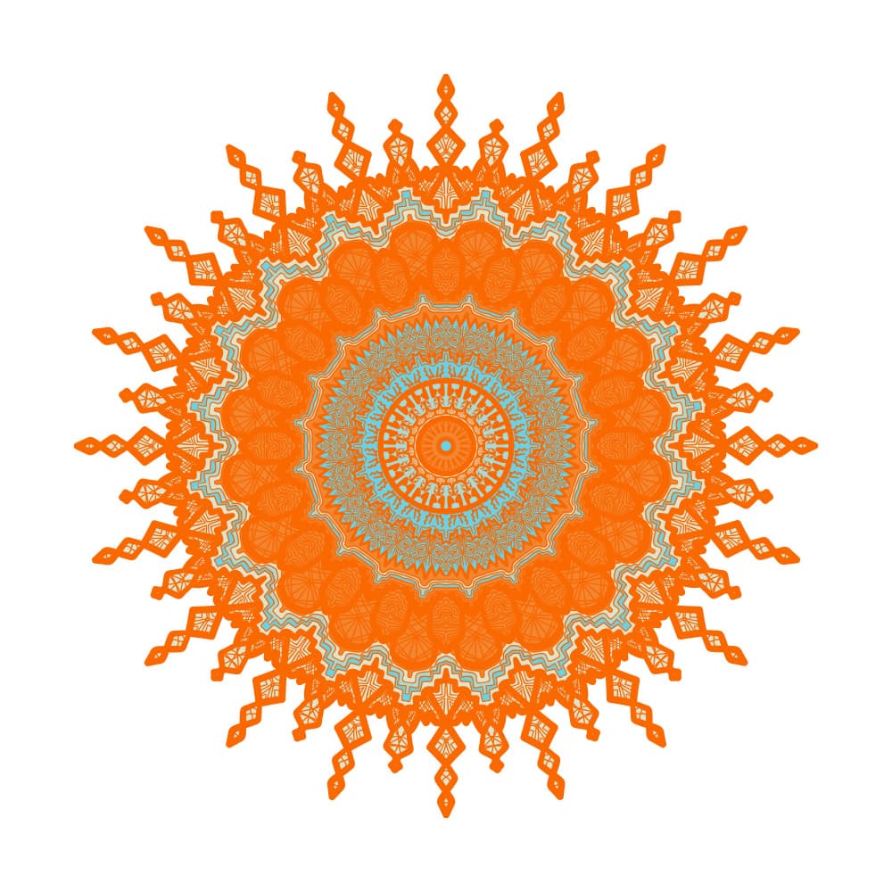 Vibrant Sun Mandala by Marika Barsrsind — canvas wall art