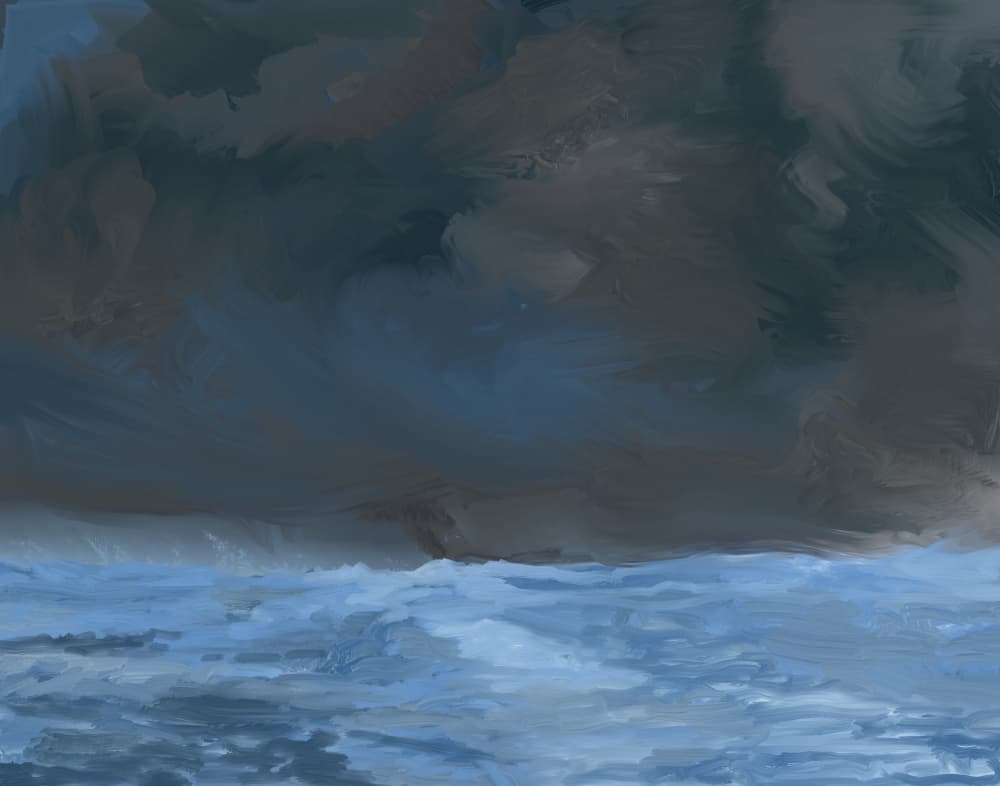 Turbulent Ocean Sky by Josie George — canvas wall art