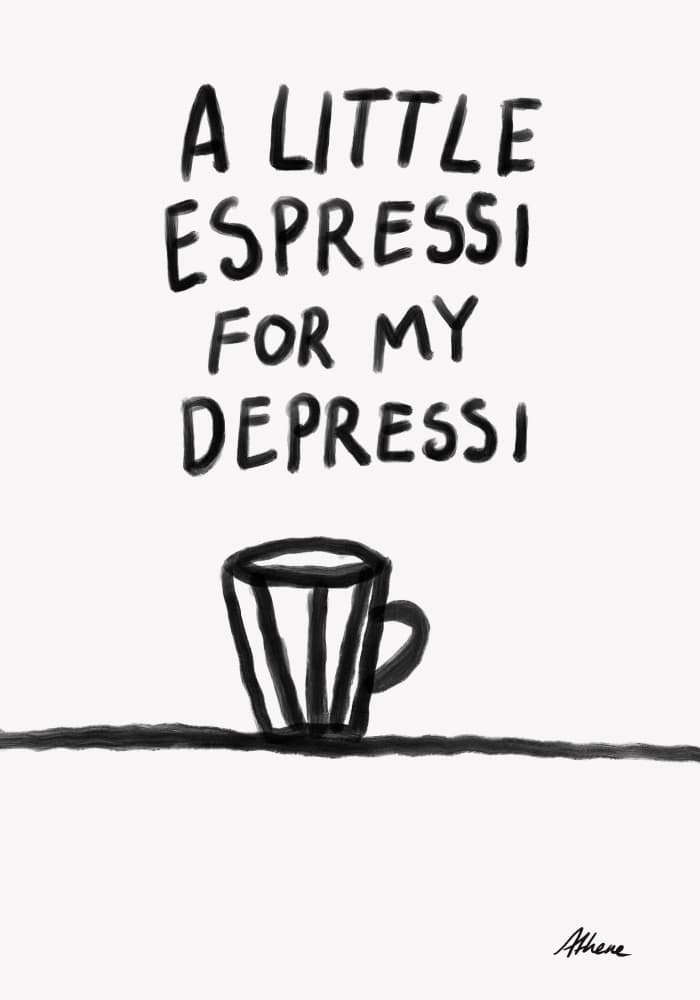 Espressi Depressi by Athene Fritsch — canvas wall art